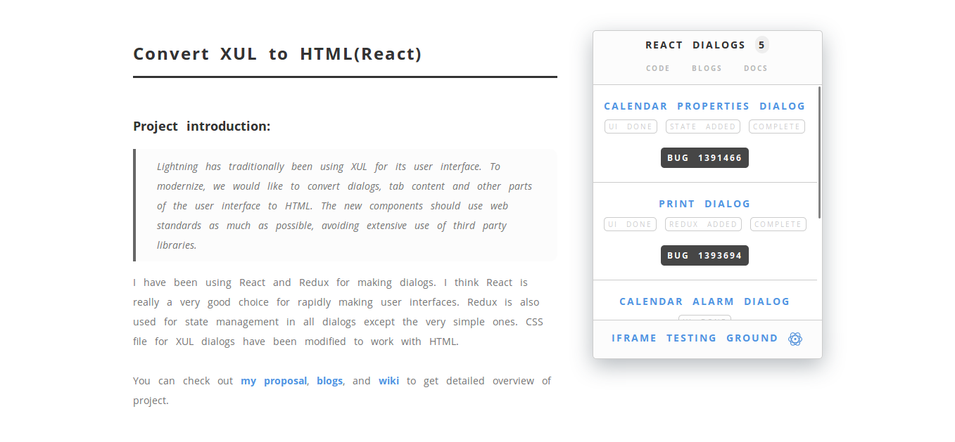 Convert XUL to HTML
